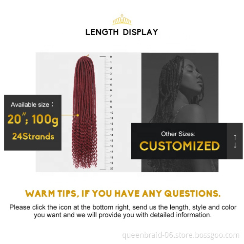 Soft Goddess Locs Synthetic Braiding Hair Crochet Dreadlocks Hair Extensions Ombre Curly Fauxlocs Crochet Braids Goddess Faux Lo